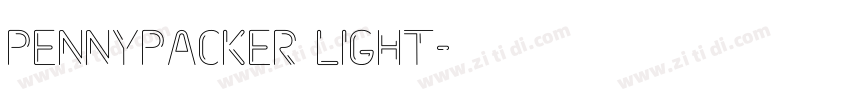 Pennypacker Light字体转换 Pennypacker Light字体转换